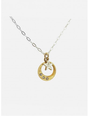 Harvest Gold Sapphire Moon & Star Pendant | 9ct de l' environnement