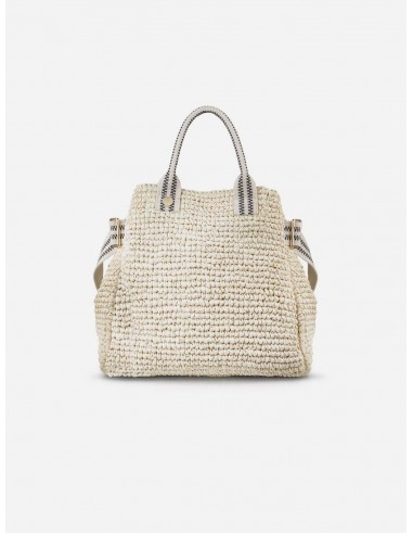 Kaba Raffia Vegan Tote Bag | Black & Cream Le MVP de beaucoup