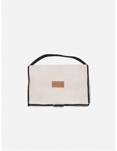 The Vegan Cork Toiletry Bag | White Economisez 