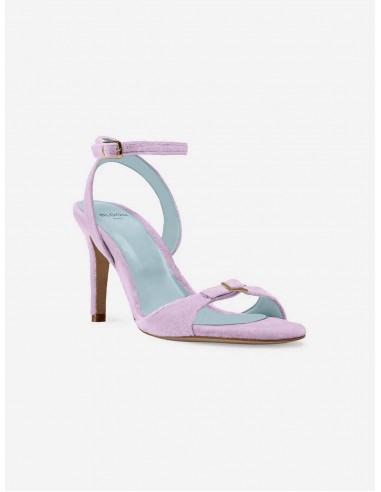 Anna Vegan Velvet Heeled Sandals | Lilac Jusqu'à 80% De Réduction