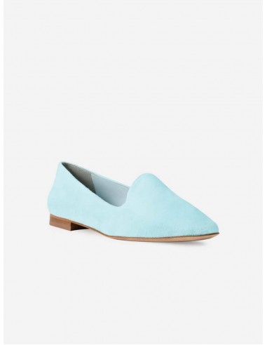 Tara Vegan Velvet Slipper Pumps | Sky Blue suggérées chez