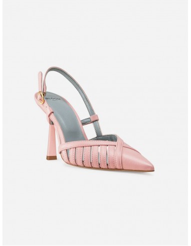 Lila Vegan Apple Leather Slingback Heels | Pink paiement sécurisé