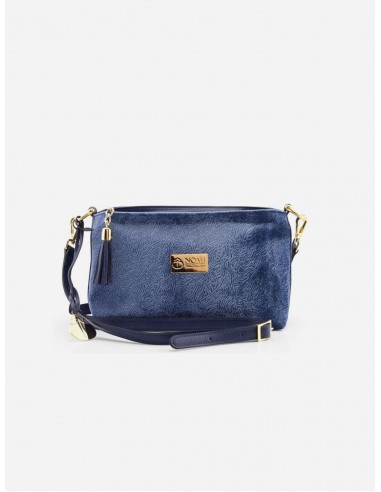 Venezia Samt Vegan Nappa Leather Shoulder Bag | Blue Venez découvrir notre 