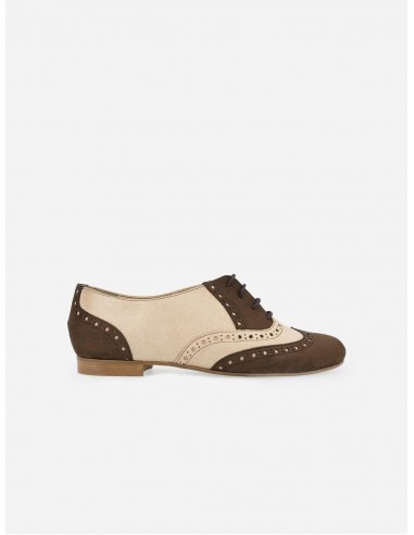 Mademoiselle Women's Vegan Suede Brogues | Sand l'évolution des habitudes 