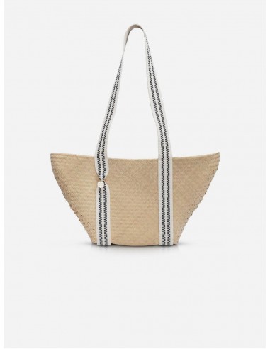 Siap Bamboo Vegan Medium Tapered Tote | Black & Cream sur le site 